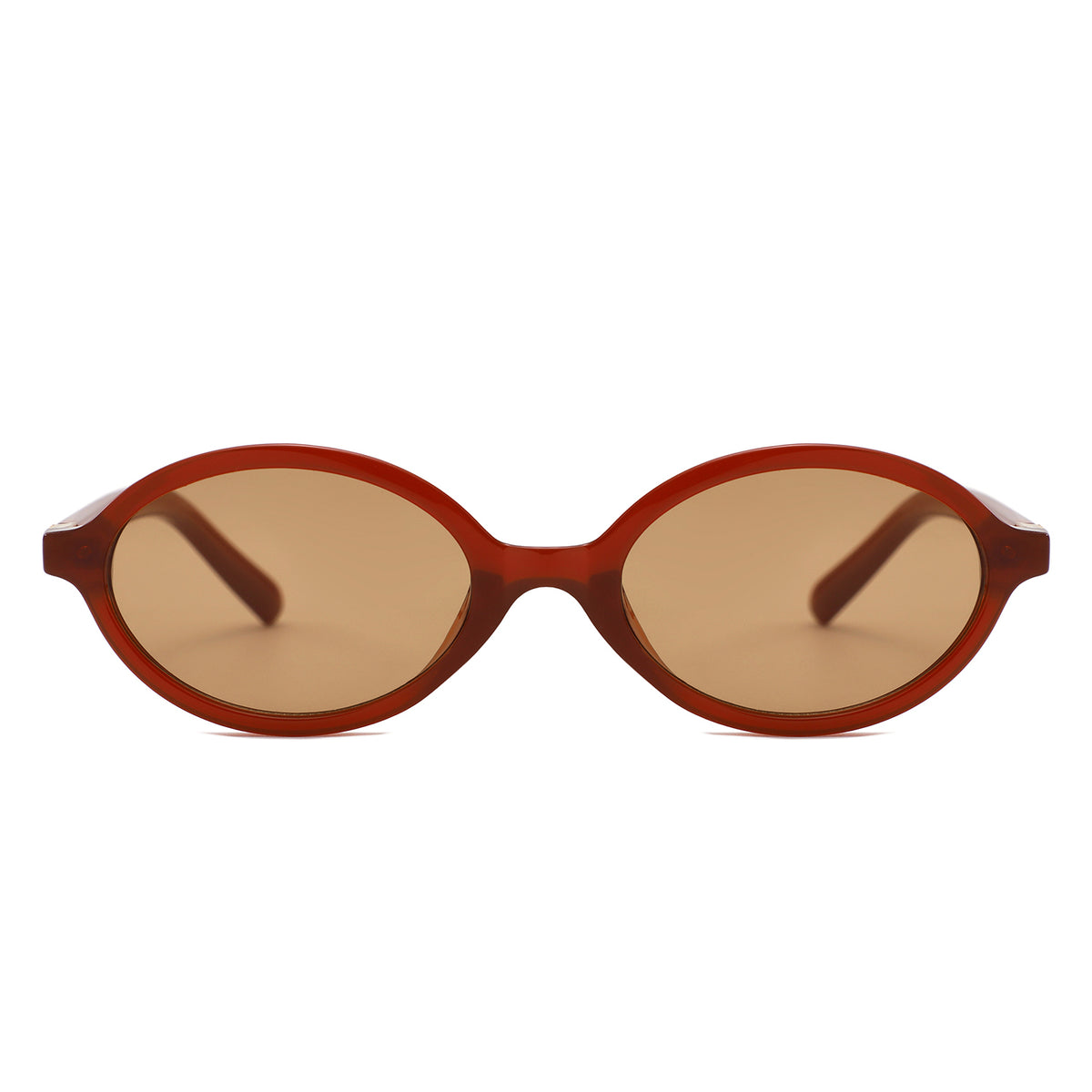 HS1420 - Retro Slim Oval Narrow Minimalist Sunglasses
