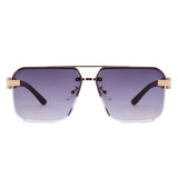 HJ2137 - Rimless Square Fashion Top-Bar Wholesale Sunglasses