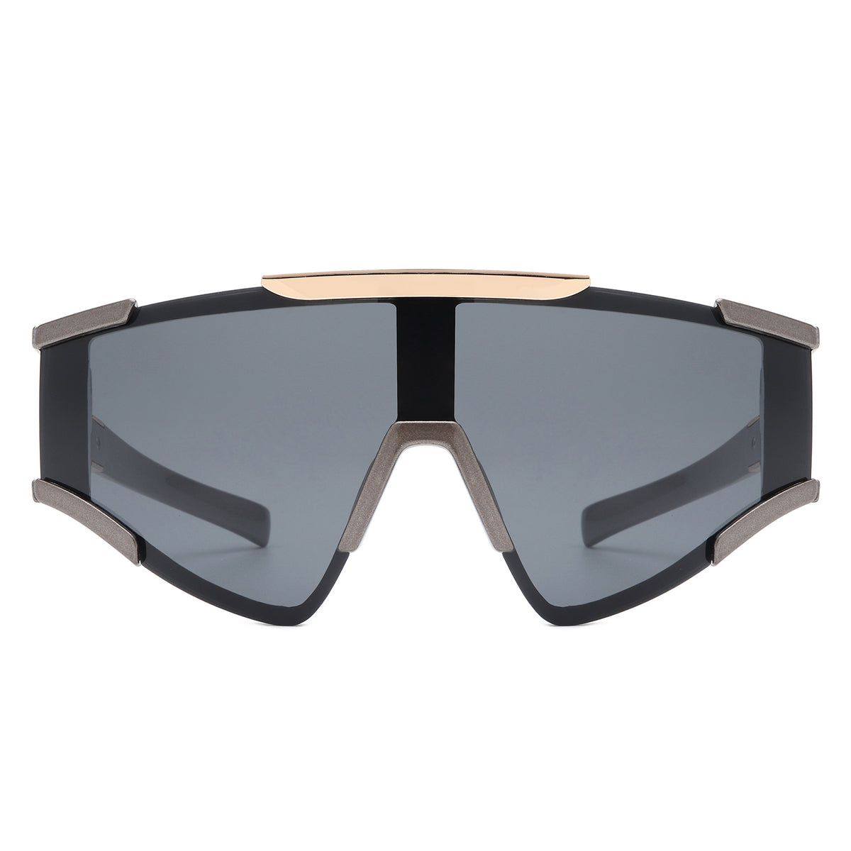 HS3021 - Square Oversize Fashion Shield Flat Top Sport Wholesale Sunglasses