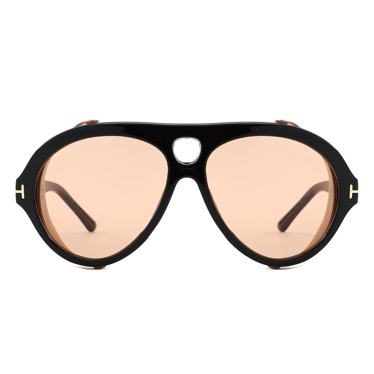 HS2243 - Oversize Retro Aviator Keyhole Color-Tint Wholesale Sunglasses