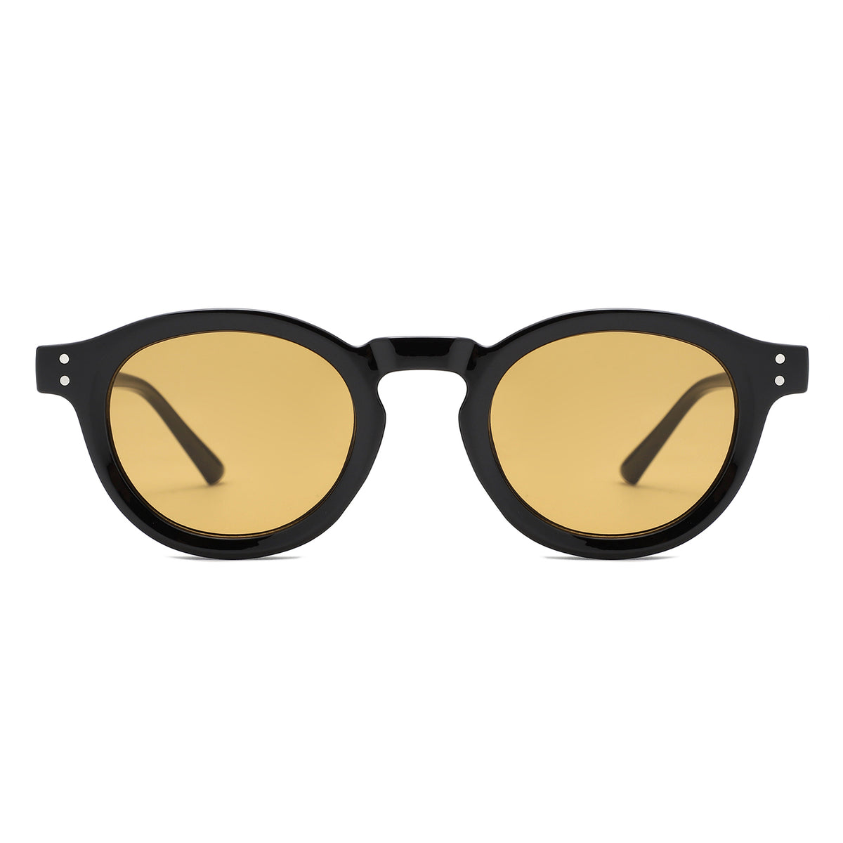 HS1385 - Retro Round Rivet Circle Tinted Lens Wholesale Sunglasses