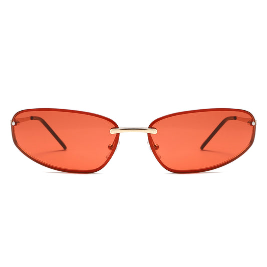 HJ2123 - Rimless Rectangle Color-Tint Slim Wholesale Sunglasses
