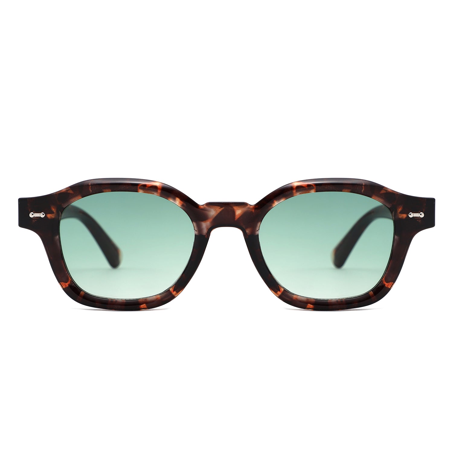 S1263 - Retro Square Round Thick Frame Sunglasses - Iris Fashion