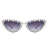 HJ2064 - Women Cat Eye Rhinestone Luxury Fashion Wholesale Sunglasses