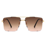 HJ2079 - Rimless Flat-Top Chain-Link Fashion Wholesale Sunglasses