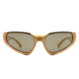 HS1182 - Rectangle Retro Fashion Wrap Around Wholesale Sunglasses