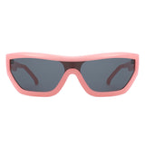 HS1288 - Square Wrap Around Geometric Fashion Wholesale Sunglasses