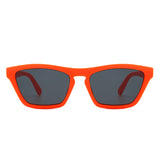 HS1254 - Square Chic Flat Lens Tinted Fashion Women Wholesale Sunglasses