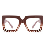 HB1004 - Oversized Square Blue Light Blocking Glasses - Iris Fashion