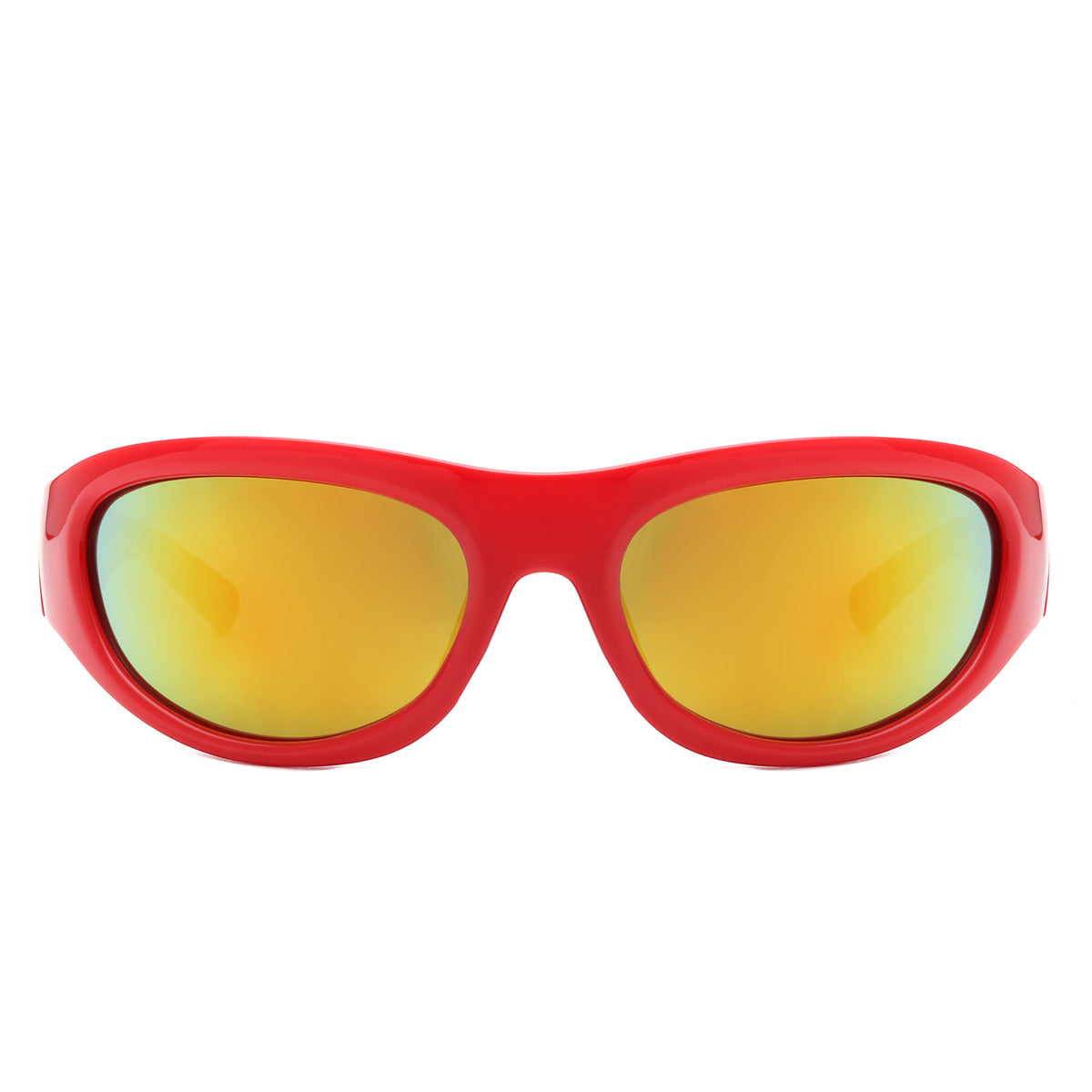 HS1260 - Rectangle Wrap Around Oval Sports Wholesale Sunglasses