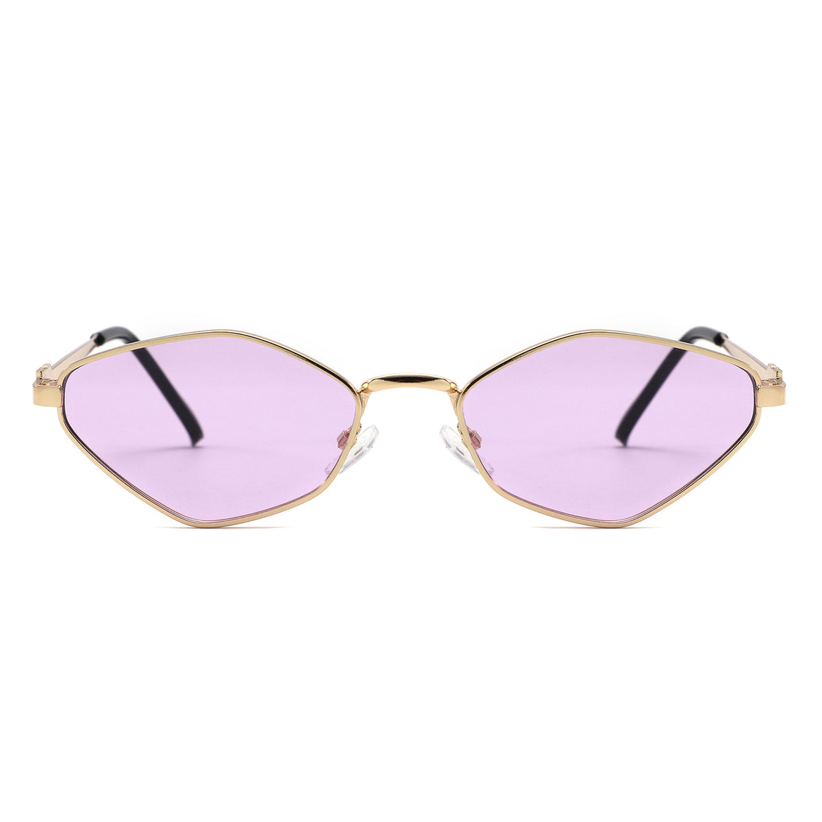HJ2150 - Slim Metal Geometric Cat Eye Sunglasses