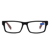 883 - Rectangle Woodgrain Temples Reading Glasses - Iris Fashion