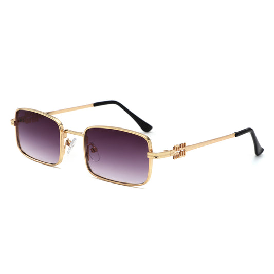 HJ2151 - Women Slim Rectangle Metal Fashion Sunglasses