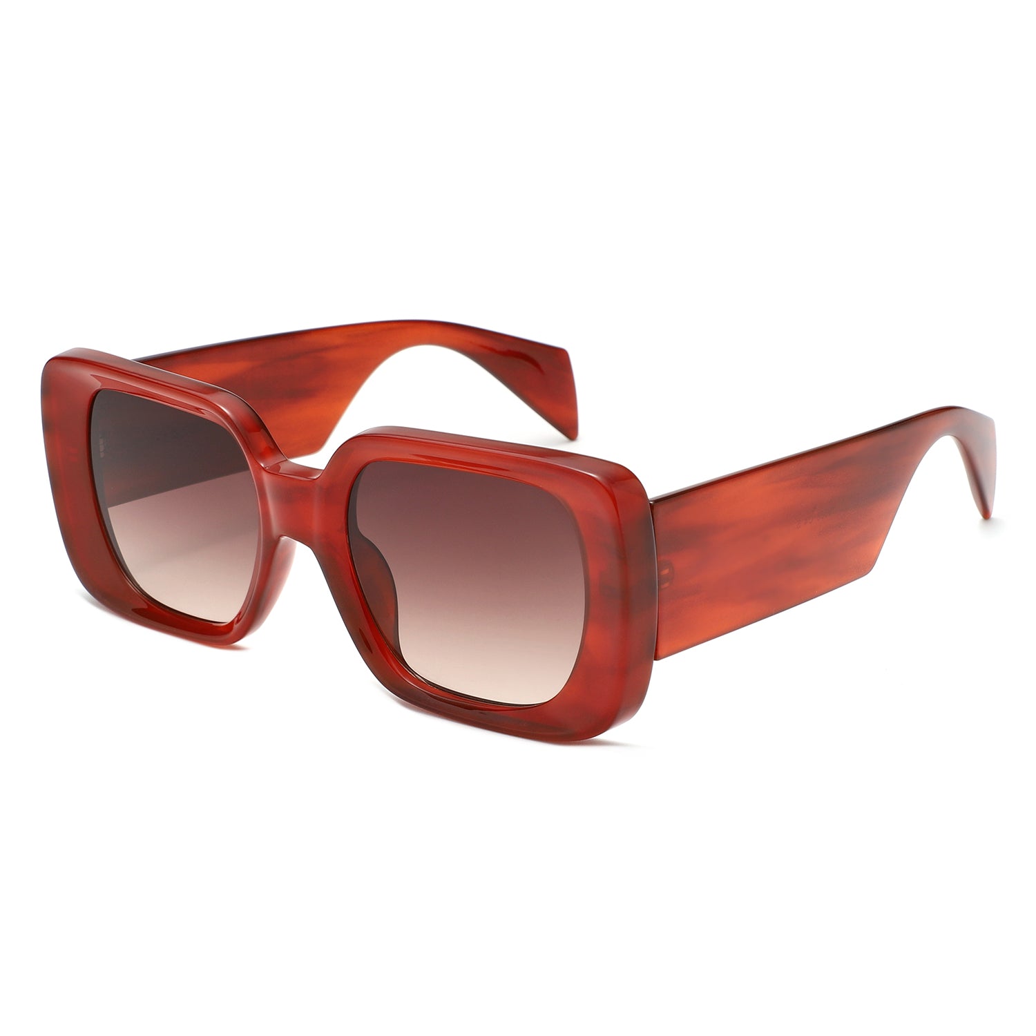HS2222 - Oversized Chunky Fashion Square Sunglasses - Iris Fashion