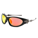 HS2169 - Rectangle Wrap Around Fashion  Irregular Sport Oval Wholesale Sunglasses