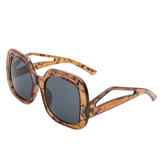 HS1231 - Women Square Large Double Frame Fashion Oversize Wholesale Sunglasses