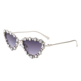 HJ2064 - Women Cat Eye Rhinestone Luxury Fashion Wholesale Sunglasses