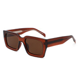 P/C011 - Chunky Rectangle Retro Sunglasses - Iris Fashion