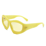 S1223 - Geometric Square Tinted Oversize Chunky Fashion Wholesale Sunglasses
