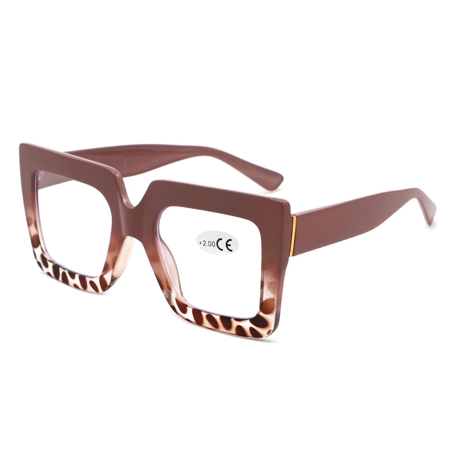 HR1002 - Oversize Square Reading Glasses - Iris Fashion