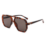 HS2268 - Women Oversized Square Fashion Aviator Sunglasses