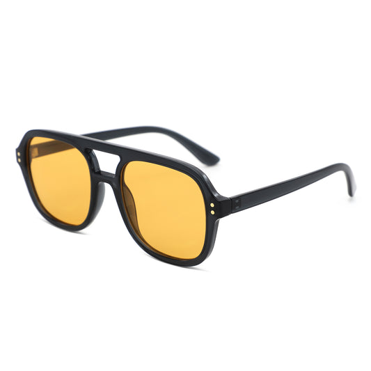 HS1426 - Square Brow-Bar Fashion Aviator Sunglasses