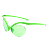 S1226 - Rimless Futuristic Oval Irregular Fashion Cat Eye Wholesale Sunglasses