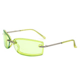 HS2149 - Rectangle Sleek Fashion Tinted Sports Color Pop Wholesale Sunglasses