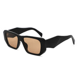 HS1428 - Geometric Bold Thick Frame Square Sunglasses
