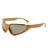 HS1182 - Rectangle Retro Fashion Wrap Around Wholesale Sunglasses