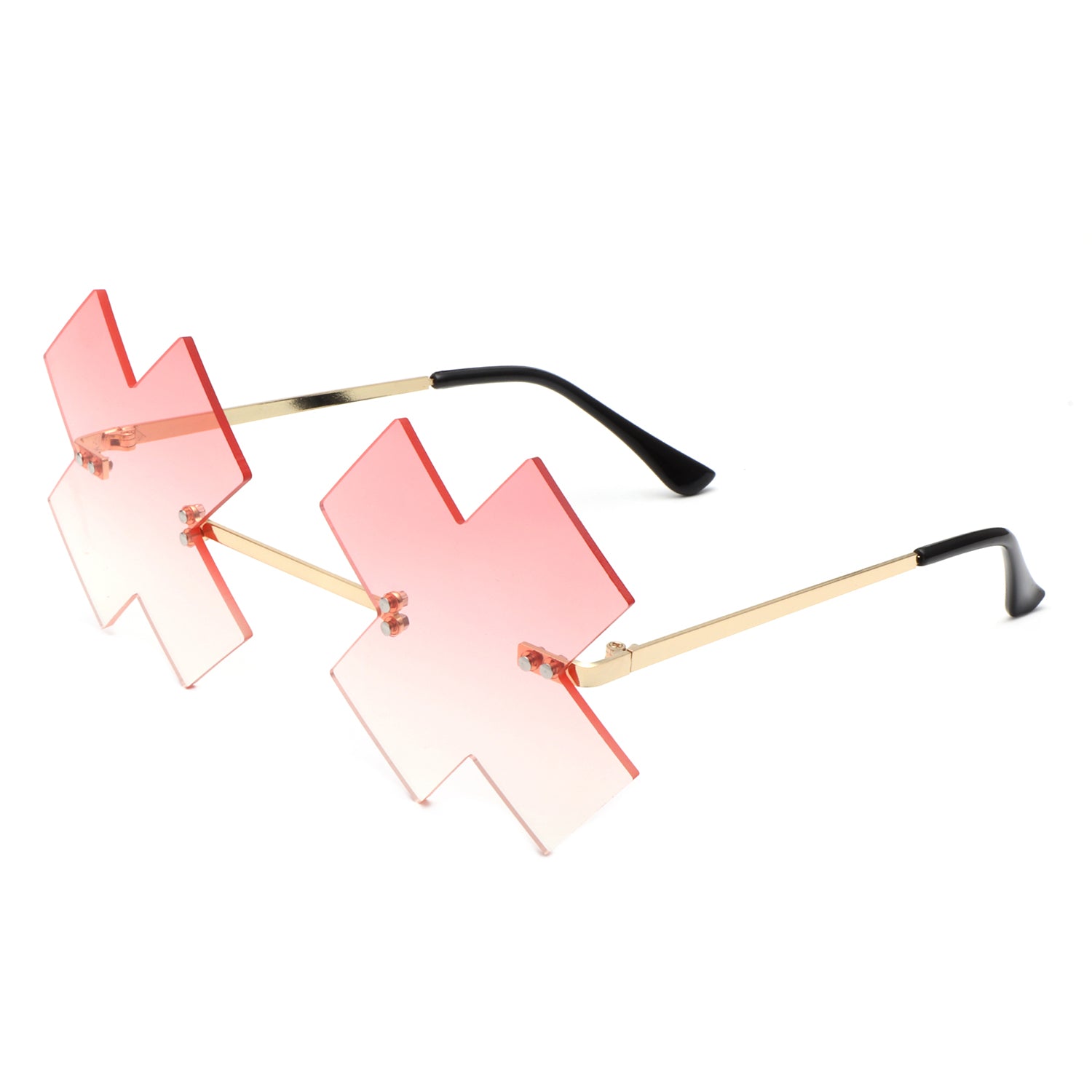 HJ2063 - Guilty Gear Costume Happy Chaos Inspired X Shaped Wholesale Glasses