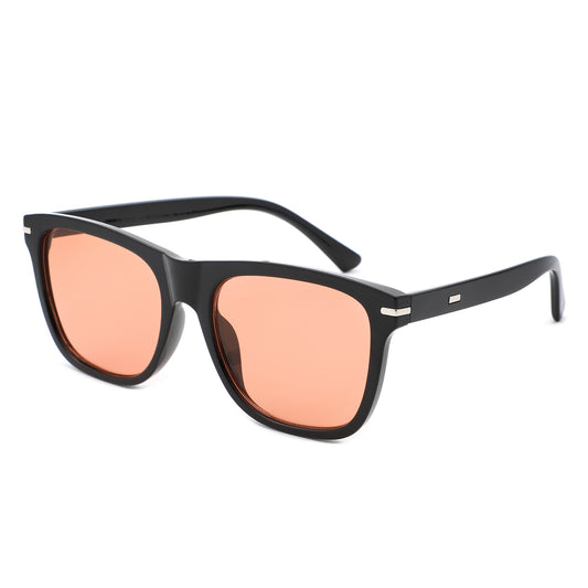 HS1325 - Square Fashion Horn Rimmed Tinted Wholesale Sunglasses