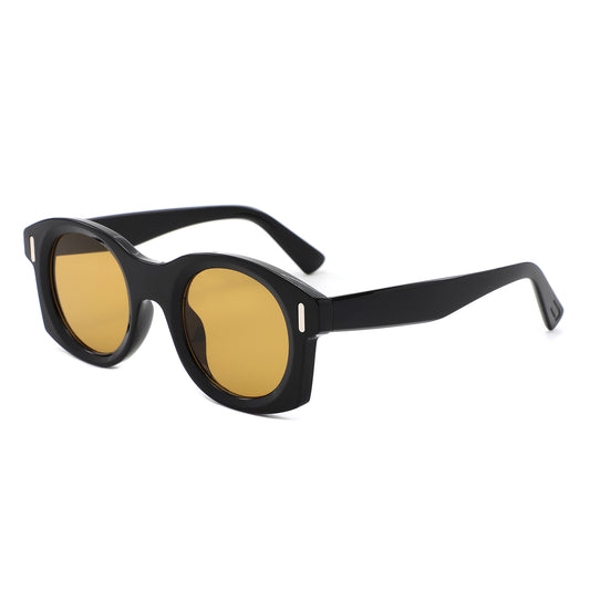 HS1409 - Chunky Retro Round Oval Sunglasses