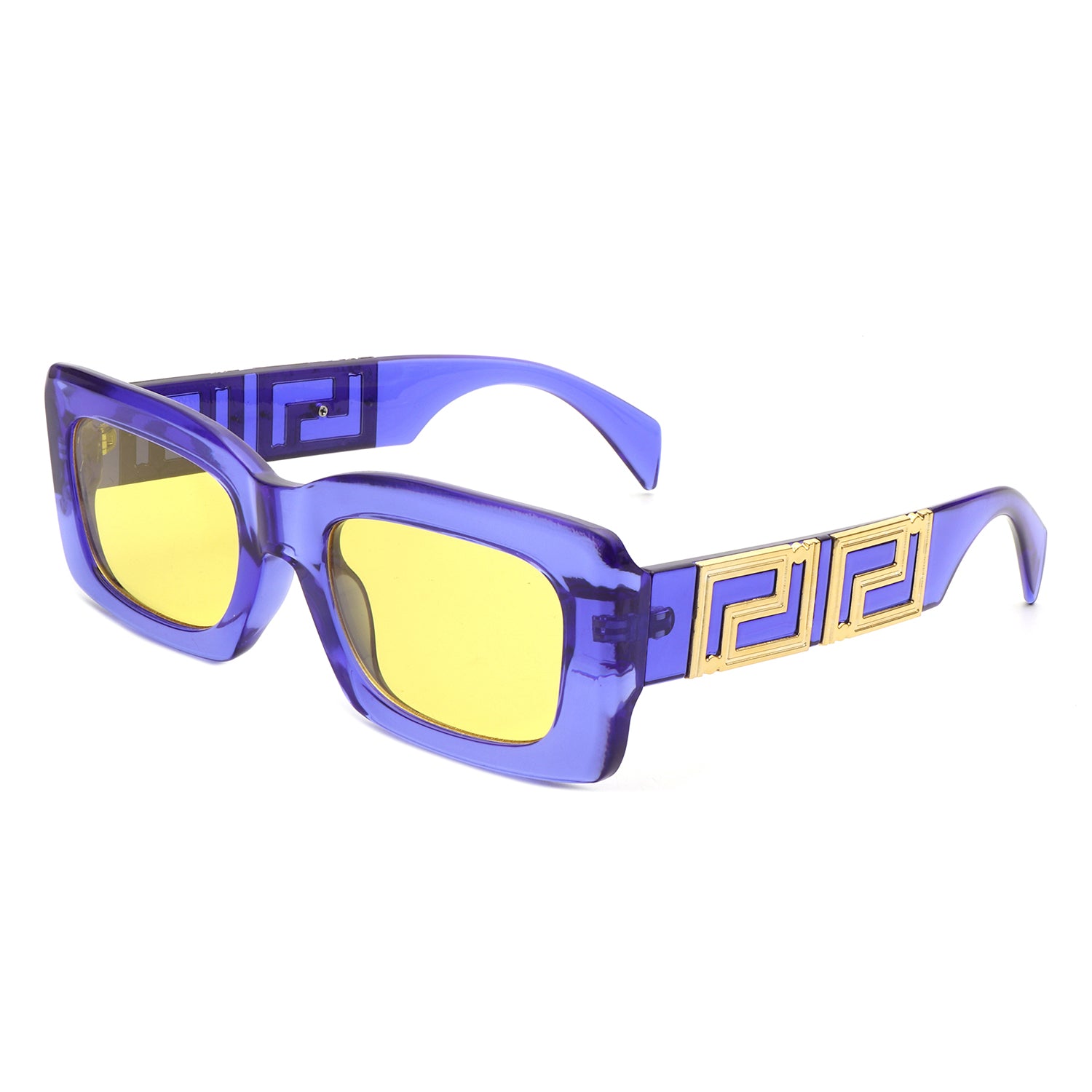 HS1238 - Retro Square Thick Frame Luxury Fashion Wholesale Sunglasses