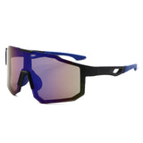HY1023 - Oversized Sport Mirrored Shield Performance Sunglasses
