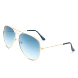 J1004 - Classic Brow-Bar Pilot Tinted Fashion Aviator Wholesale Sunglasses