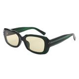 HS2220 - Chunky Retro Rectangle Geometric Fashion Wholesale Sunglasses