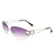 HW2056 - Women Chic Frameless Oval Fashion Heart Design Cat Eye Wholesale Sunglasses
