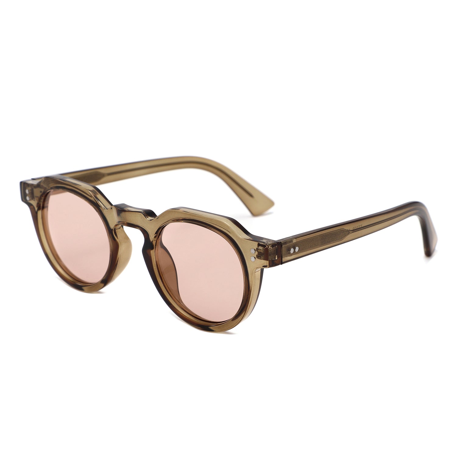 P/C028-1 - Round Keyhole Modern Sunglasses - Iris Fashion