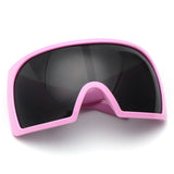 HS2152 - Oversize Square Wrap Around Curved Shield Wholesale Sunglasses