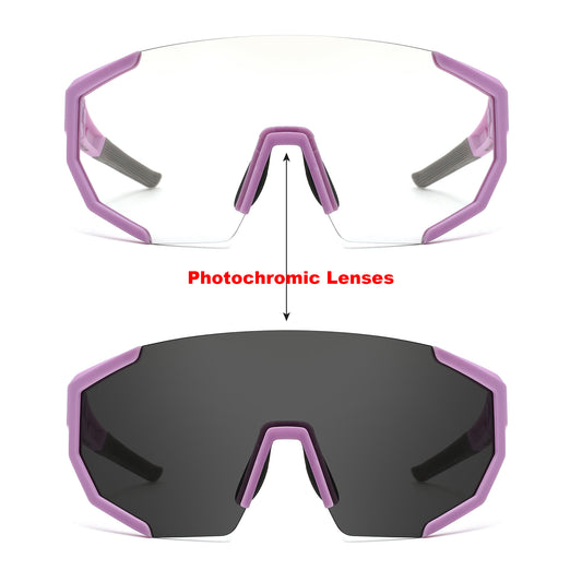 Y5002 - Oversize Performance Wrap Shield Sport Photochromic Wholesale Sunglasses