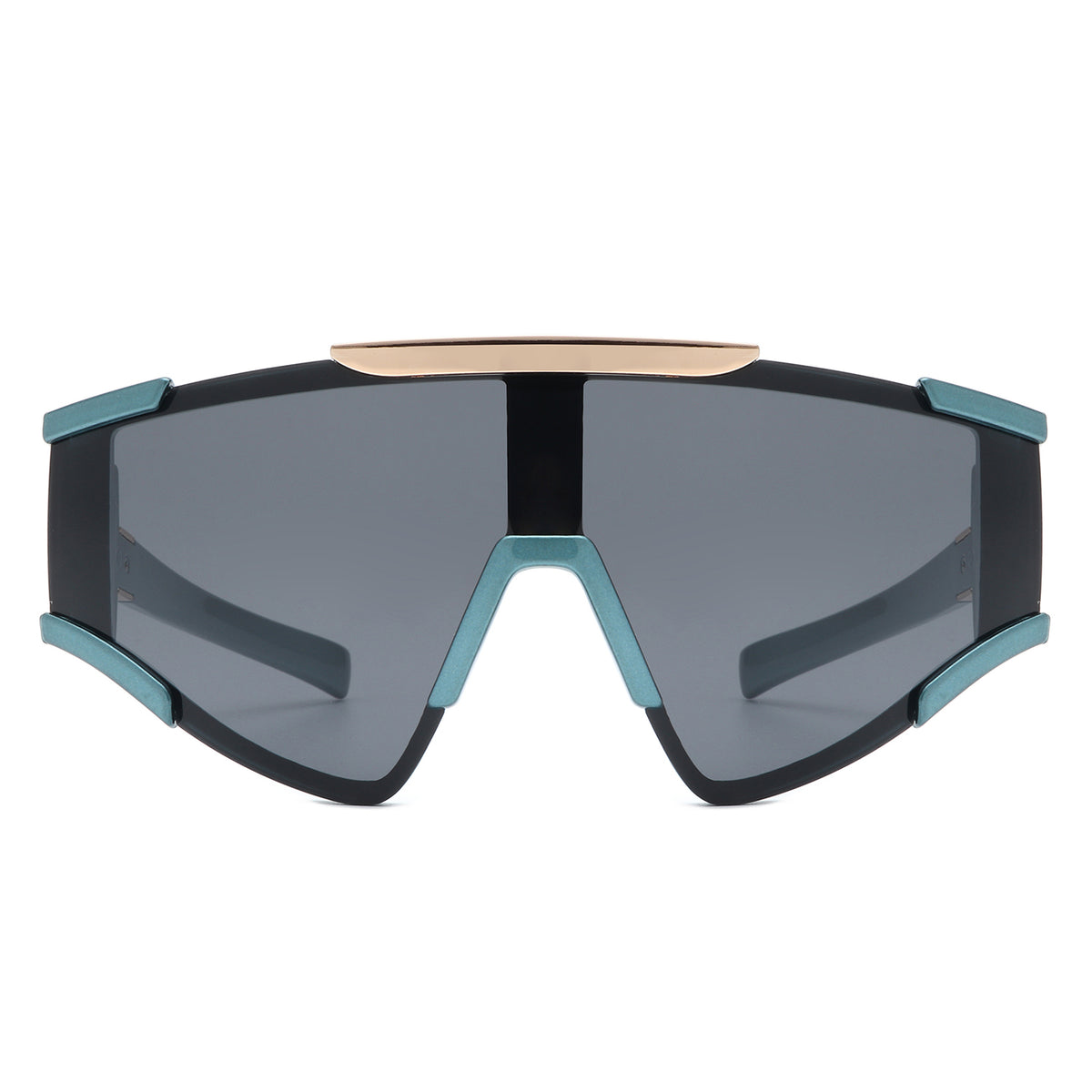 HS3021 - Square Oversize Fashion Shield Flat Top Sport Wholesale Sunglasses