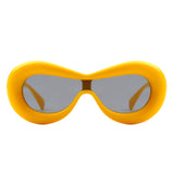 S2120-1 - Oversize Oval Retro Modern Chic Fashion Wholesale Sunglasses
