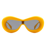 S2120-1 - Oversize Oval Retro Modern Chic Fashion Wholesale Sunglasses