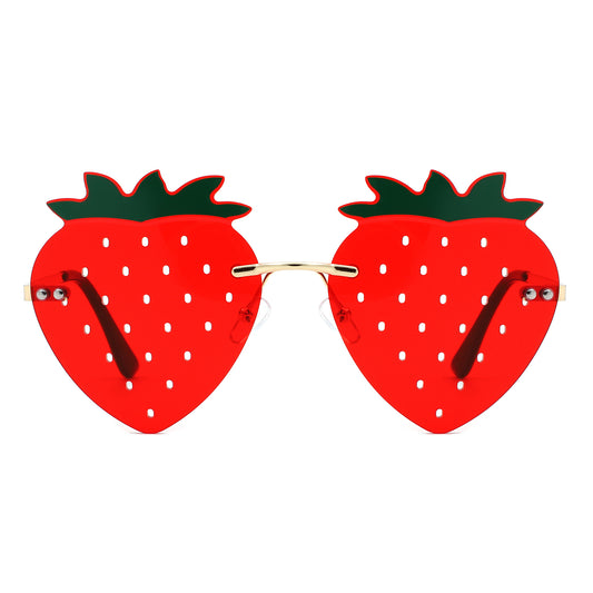 HW2063 - Summer Party Novelty Colored Wholesale Strawberry Sunglasses