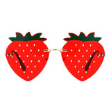 HW2063 - Summer Party Novelty Colored Wholesale Strawberry Sunglasses