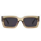 P/C011 - Chunky Rectangle Retro Sunglasses - Iris Fashion