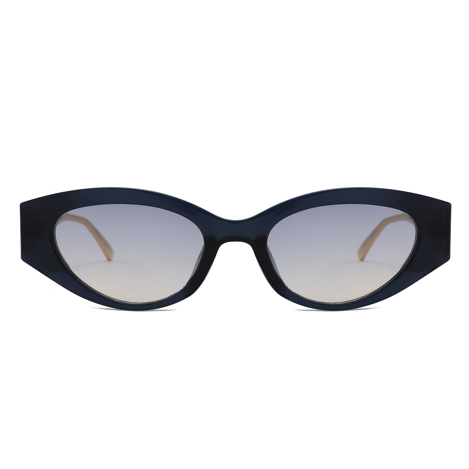 S2144 - Slim Cat Eye Gold Metal Fashion Women Sunglasses - Iris Fashion