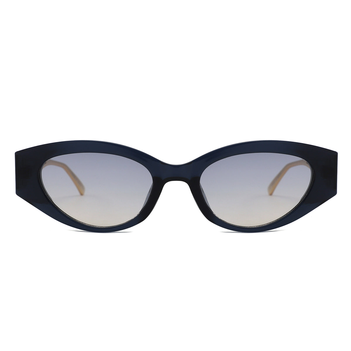 S2144 - Slim Cat Eye Gold Metal Fashion Women Sunglasses - Iris Fashion