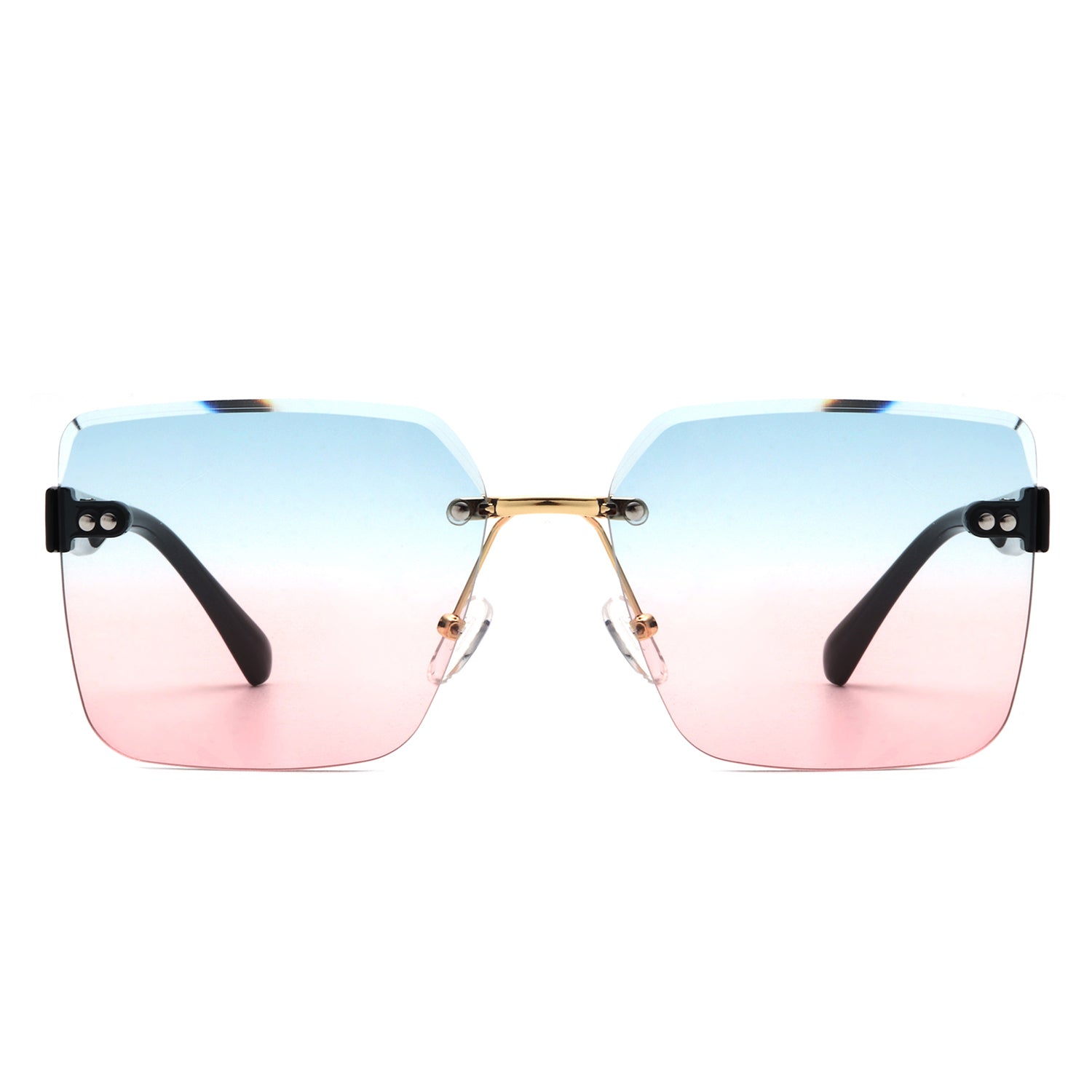 HW2054 - Square Rimless Fashion Tinted Women Wholesale Sunglasses